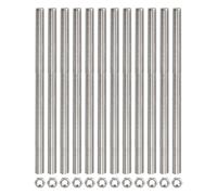 12pz M8x200mm Completamente Filettata Asta con 12pz Dadi Esagonali,1,25mm