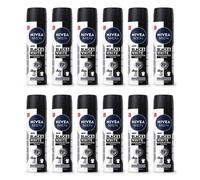 12pz Nivea Men 72h deodorante Black & White Invisible x5 spray zero alcool 150ml