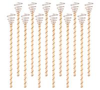 12pz Pali per Piante per Elettrocoltura, Pali da Giardino in Rame da 29,2cm Antenne a Bobina in Rame ad Alto Rendimento Antenna Lunga per Elettrocoltura per Piante da Frutta Verdura Crescita