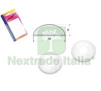 12PZ PARACOLPI A MEZZALUNA ADESIVI TRASPARENTI MM.24X8, IN BL.4 PZ.: