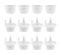 12pz Parti di Ricambio per BabyBuddha Tiralatte, 8 Valvole a Becco Anatra e 4 Membrane in Silicone Accessori Tiralatte per BabyBuddha Zoomee Z1/Z2 Motif Medical Twist (Senza BPA e Senza DEHP)