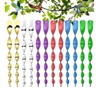 12pz Repellenti per Uccelli Riflettente,GeeRic Dissuasore Riflettente per Uccelli Utilizzando Principi Fisici, Non Tossici/Innocuo Amichevole Barre di Controllo Visivo per Balcone Finestra Giardino