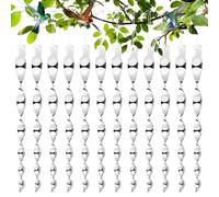 12pz Repellenti per Uccelli Riflettente,GeeRic Dissuasore Riflettente per Uccelli Utilizzando Principi Fisici, Non Tossici/Innocuo Amichevole Barre di Controllo Visivo per Balcone Finestra Giardino