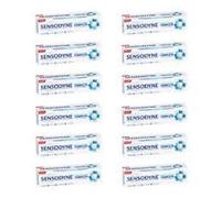 12pz SENSODYNE dentifricio Protezione Completa con fluoro 75ml NUOVO E ORIGINALE