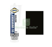 12PZ SILICONE ACETICO SIL UNIVERSALE BOSTIK NERO RAL 9005 ML 280: