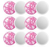 12pz Specchio Compatto a Forma di Palla da Discoteca, 6,9 cm Portatile Rotondo Vintage Mini Specchio Tascabile Rosa Bomboniere per Donne Compleanno Viaggi Tutti i Giorni