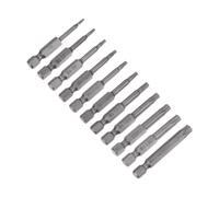12pz T5-T40 Torx Sicurezza Cacciavite Bit Set 2" Lungo 1/4" Esagonale Gambo