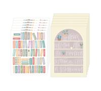 12pz Tracker di Lettura della Bibbia, Adesivi Classici per Mensole dei Libri della Bibbia Materiale lo Studio Cristiano per Una Lettura Più Approfondita Del Libro (Stile Bohémien)