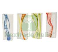 12PZ UMIDIFICATORE CERAMICA RETTANGOLARE CON DECORO FLOREALE MM 75X38X190H. ROS: