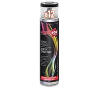 12Pz VERNICE SPRAY BOMBOLETTA NERO OPACO UNIVERSAL SMALTO INTERNI ESTERNI 600ML