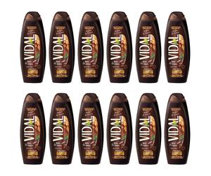 12pz Vidal bagnodoccia corpo Olio di Argan e Burro di Cacao nutriente 500ml