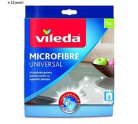 12pz Vileda Microfibre Universal panno multiuso in microfibra delicato 38x36cm