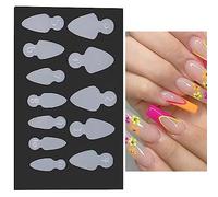 12Sheet Form French Sticker Full False Nails French Line Drawing Guide Stickers Extension Accessori