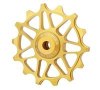 12T/14T puleggia del deragliatore Posteriore in Lega di Alluminio puleggia Guida in Ceramica puleggia Guida Bici per Bici da Strada, Mountain Bike, Oro 14T