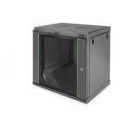 12U wall mounting cabinet, Dynamic 611x600x450 mm, color black (RAL 9005)