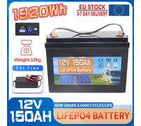12V 200AH 150AH 120Ah 100AH LiFePo4 Batteria incorporata BMS al litio ferro fosfato 6000 cicli per camper camper carrello da golf solare