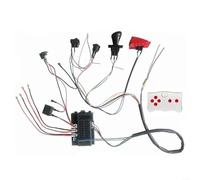 12V 200W - Set di cablaggio per auto elettrica per bambini con telecomando 2,4 G, kit di conversione fai da te per auto giocattolo con controllo del motore, interruttore avanti/indietro e protezione
