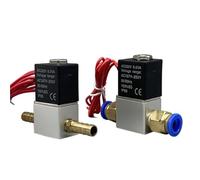12V 220V Pneumatic Electric Solenoid Valve 2Position 2Port Normally Closed Air Magnetic Valve 6mm 8mm 10mm Hose Barb Connection(DC12V 6mm Fittings)