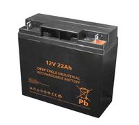 12V 22Ah Batteria piombo ermetica, per uso ciclico, dimensioni 181 × 77 × 167 mm, ideale per sostituire batterie 18Ah e 20Ah, compatibile per trazione elettrica e sistemi di back up, UPS