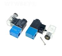 12V 24V 220V Pneumatic Solenoid Valve 2 Position 1/4 Port 2 Way Normally Closed 2V025-08 Air Compressor Magnetic Control Valve(10mm-10mm Barb,DC 24V)
