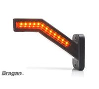 12v/24v Ambra Bianco Rosso LED Luce Laterale Anteriore Coda Leva - SX