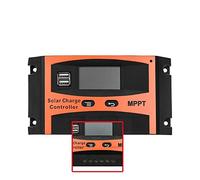 12V/24V Auto 30A 40A 50A 60A MPPT Regolatore di Carica Solare Regolatore di Batteria del Pannello Solare Dual USB Display LCD Con Manuale Utente(60A)