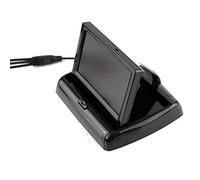 12V-24V Auto Camion 4.3 Pollici TFT Pieghevole Dash Schermo LCD Monitor Stand w / 3M Sticker 2 Canali RCA di Ingressi Video per Macchina Fotografica di Sostegno Retrovisione Dvd Media Player