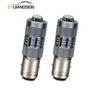 12V/24V BA20D LED lampadina del faro del motociclo Hi/Lo fascio bianco e giallo