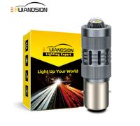 12V/24V BA20D LED lampadina del faro del motociclo Hi/Lo fascio bianco e giallo