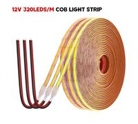 12V 24V COB Striscia LED 320LED/M Adesiva Impermeabile IP68 Luci per Natale Bar [EEK: A++]