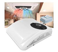 12V/24V DC RV Rooftop Air Conditioner, Universal Rooftop AC Unit for Minivans, Vans, Motorhomes, 2 in 1 Heating & Cooling Mode, Quiet Operation, Fast Cooling, Remote Control, 3 Modes, White