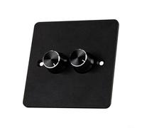 12V-24V Doppio interruttore dimmer rotativo per luci LED, interruttore dimmer a 2 canali con intervallo 3%-100%, protezione da sovraccarico per camper, barca, camion (nero)