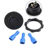 12V 24V LED Blu Rocker Interruttore Con Supporto E 3 Connettori 30mm Buco Auto