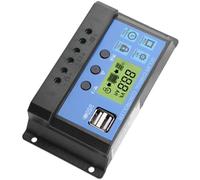12V/24V Regolatore di Carica Pannello Solare 10A 20A 30A 40A 50A 60A,PWM Charge Controller della Batteria del fotovoltaico con Display LCD, con Dual USB per Energia Solare (30A)