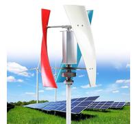 12V/24V Wind Turbin Generator Kit, 12000W Portable Vertical Helix Wind Power Generator, 3 Blade Wind Generator Kit with 30A MPPT Controller, for Marine RV Home(Colorful,12V)