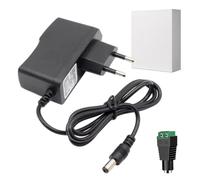 12V 2A Alimentatore Universale, 24W Adattatore di Alimentazione con Adattatore, AC/DC Adapter, Trasformatore di Rete, 100-240V, 50-60HZ, Adatto per Strisce LED, Telecamere, Router, Ecc, 1,5 Metri Cavo
