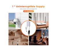 12V-2A Uninterruptible Power Supply for WiFi Modem Router Security Camera UPS Battery Backup Protector 3600mAh US Plug