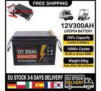 12V 350AH 300Ah LiFePo4 Batteria incorporata BMS Litio Ferro Fosfato Cell Pack 10000 Ciclo Per Camper Camper Golf Carrello di Stoccaggio Solare
