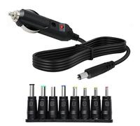 12V 5A Caricabatteria Auto Universale con 8 Connettori, Adattatore di Alimentazione DC 5.5 x 2.1mm, Cavo di 1.2m per Altoparlanti, DVR Auto, GPS, Laptop, Speakers, Cameras, Router e Altri Dispositivi