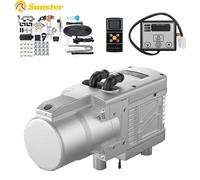 12V 5KW Riscaldatore di liquido per combustibile diesel Preiscaldatore a benzina Interruttore LCD Silenziatore + Pompa dell'acqua Dispositivo di riscaldamento per parcheggio per camion Van Car