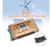 12V-60V 100A MPPT Eolico Solare Ibrido Charge Controllore Panel Dual USB Auto Y