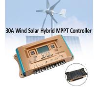 12V-60V 30A MPPT Eolico Solare Ibrido Charge Controllore Panel Dual USB Auto H0