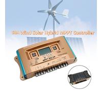 12V-60V 60A MPPT Eolico Solare Ibrido Charge Controllore Panel Dual USB Auto H7