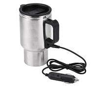 12V 60w 450ml Tazza elettrica Universale per Auto, Tazza Riscaldante da Viaggio in Acciaio Inossidabile per Auto con Coperchio Anti-Versamento per Riscaldare Tè, Caffè, Latte