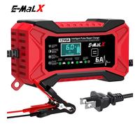 12V 6A Caricabatteria per Auto Pulse Repair Lifepo4 14.6V Smart Fast Charge AGM