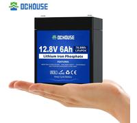 12V 6Ah LiFePO4 Mini 4000 volte ciclo profondo della batteria litio ricaricabile