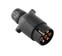 12V 7 Pin Rimorchio Elettrico Auto-Styling Tipo N Plastica 7 Poli Connettore Di Cablaggio Adattatore For Rimorchio Nero Caravan Camion