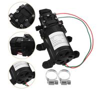 12V 70W Diaframma automatico Mini Acqua di lavaggio per auto elettriche (Nero)