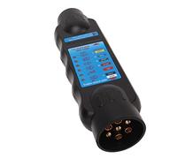 12V 7Pin Trailer Wiring Circuit Tester, Towing Wire Diagnostic Tool, ABS Plastic with Copper Contacts, Plug and Play for Trailers Horseboxes