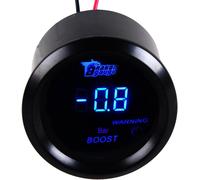 12V Auto 2" 52Mm Universale Digitale LED Blu Leggero Manometro Pressione Turbo B